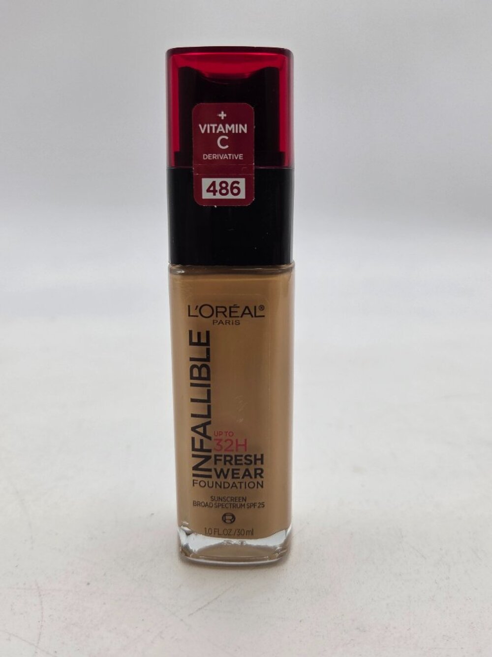 L’Oréal Paris Infallible Fresh Wear Foundation Shade 486 SPF 25 1.0 fl oz/ 30ml